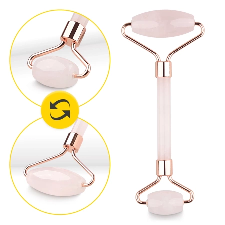 Természetes rózsakvarc arcgörgő