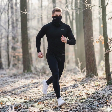 Unisex termikus hosszú ujjú póló – fekete, S méret