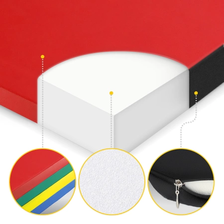 Összehajtható tornaszőnyeg, XL, sokszínű