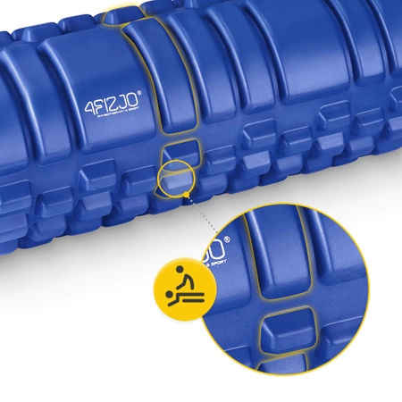 EVA bordázott masszázshenger, 33 cm, kék