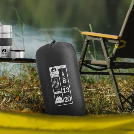 Mountain Goat STANDARD múmia alakú hálózsák, fekete