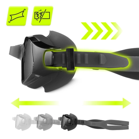 TSUNAMI úszószemüveg fekete