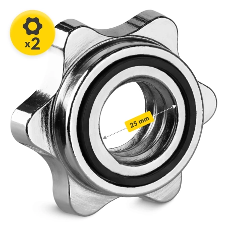 Fém csavaros bilincsek 25 mm-es nyakhoz, 2 db.