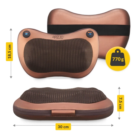 SHIATSU PRO+ masszázspárna, barna