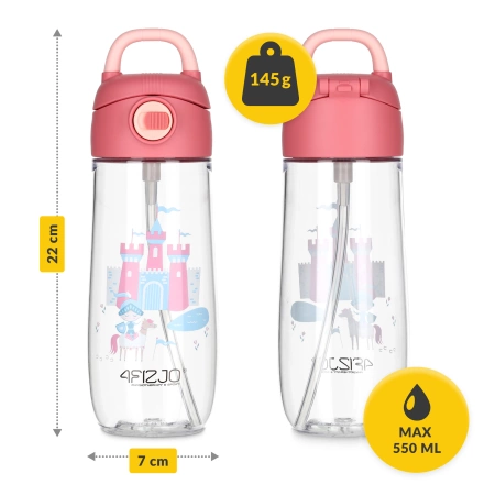 Gyerek kulacs, kastélyos minta, 550 ml