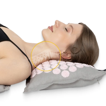 ECO akupresszúrás matrac hajdina és kókusz töltettel, rózsaszín