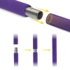 Expanderrel ellátott pilates edzőrúd, lila