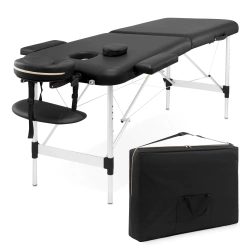 Alumínium masszázságy, 60 cm, fekete