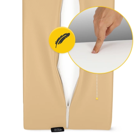 Formázott félhenger párna, bézs