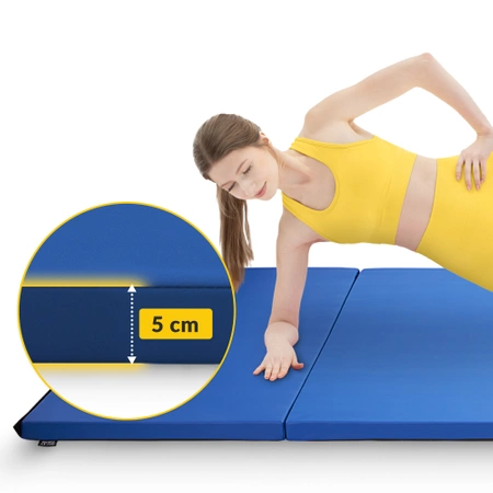 Összecsukható tornaszőnyeg, XL, kék