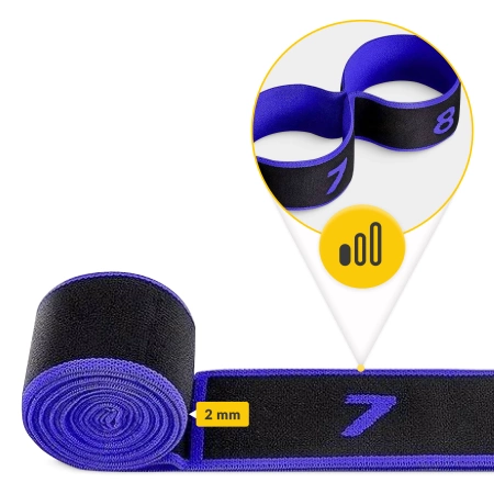 Fitness nyújtószalag, 90 cm, lila