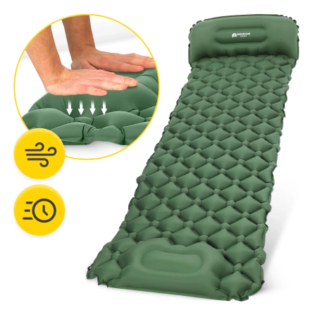 Mountain Goat egyszemélyes önfelfújódó túramatrac, khaki