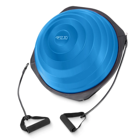 Gumiszalaggal ellátott egyensúlyozó félgömb, kék