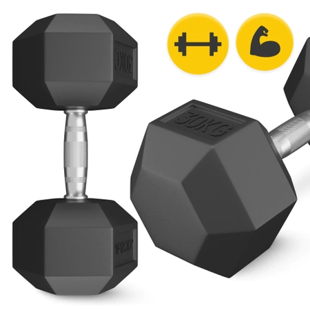 HEX acél kézisúlyzó, 1 x 30 kg