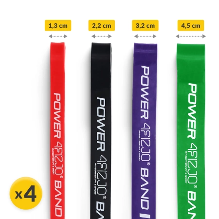POWER BAND erősítő gumiszalag szett, 4 db