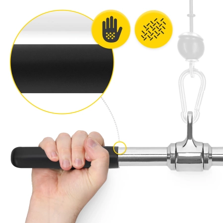 Forgatható egyenes kétkezes fogantyú, 50 cm