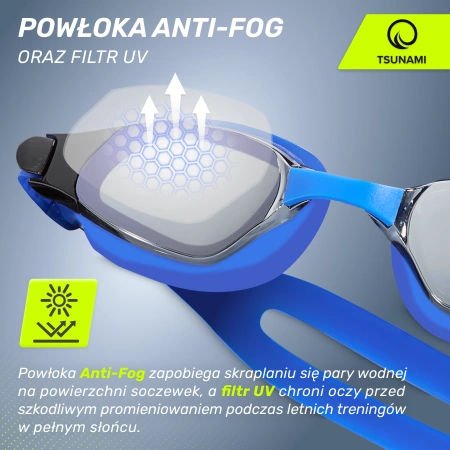 TSUNAMI úszószemüveg kék