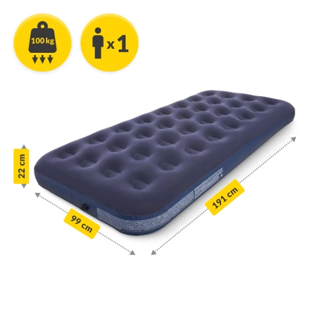 Avenli pumpával ellátott egyszemélyes felfújható matrac, 191 x 99 x 22 cm