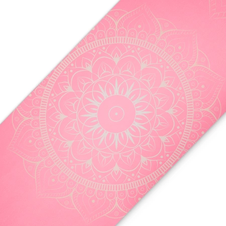 Velúros jóga- és tornaszőnyeg, 1,5 mm, rózsaszín