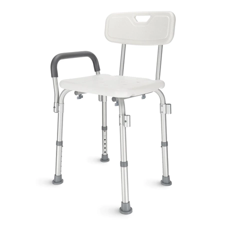 Zuhanyszék háttámlával és kartámasszal