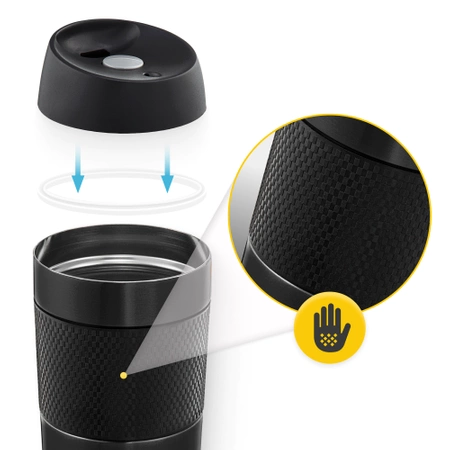 Mountain Goat TRAVEL termosz bögre, 400 ml, fekete