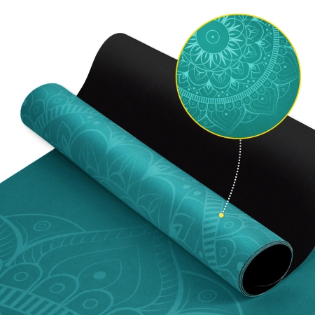 Velúr jógaszőnyeg, 1,5 mm, zöld