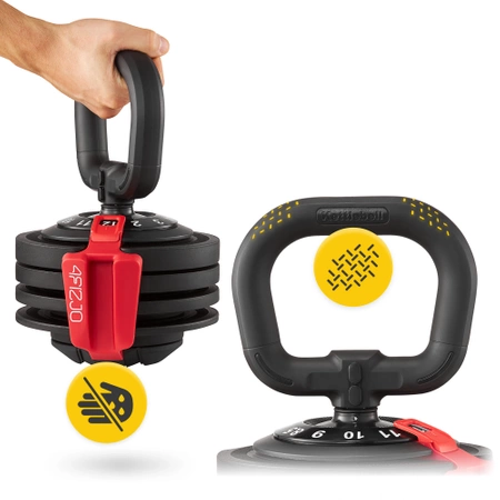 PREMIUM állítható súlyú kettlebell, 2-12 kg