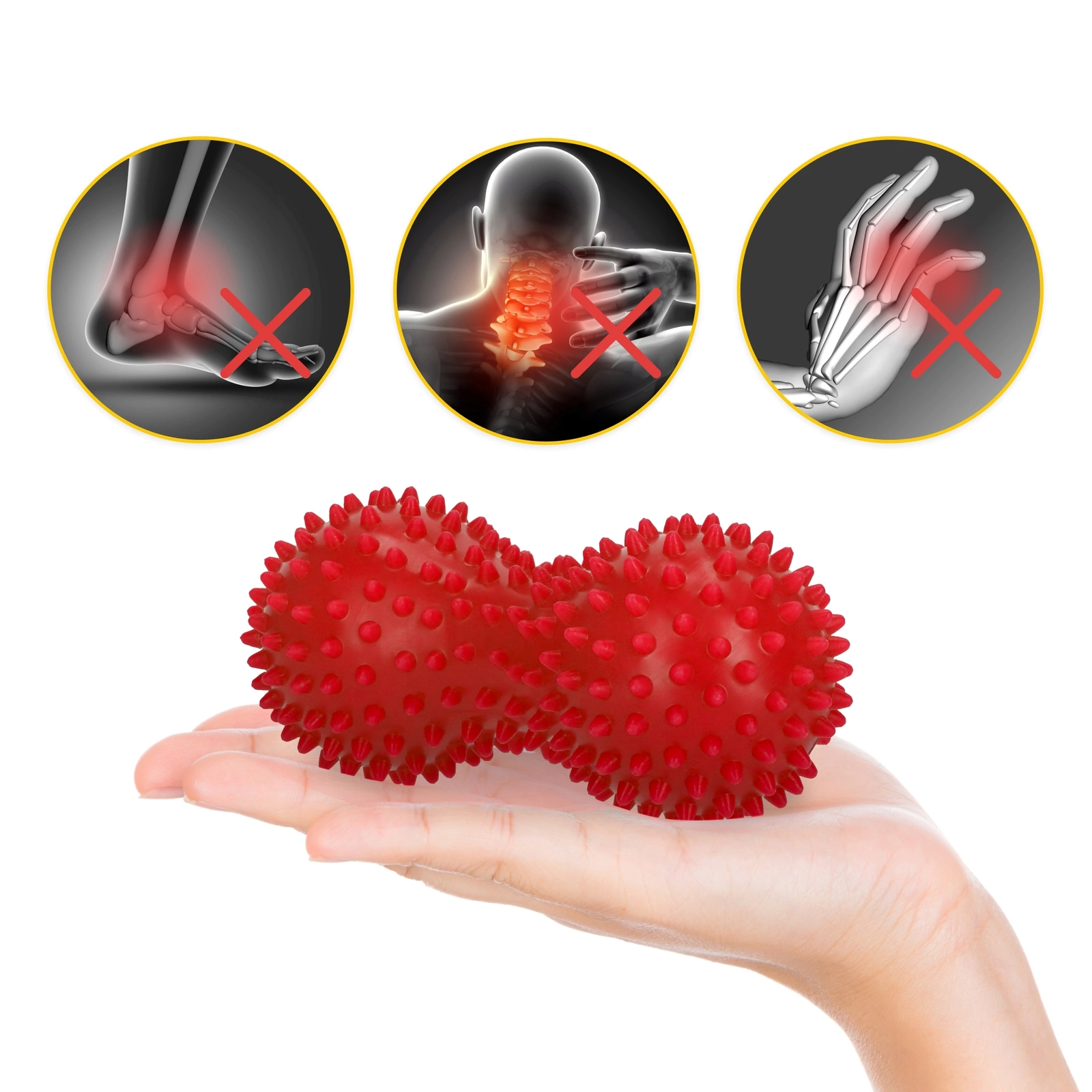 podwojna pileczka do masazu sensoryczna orzech antystresowa