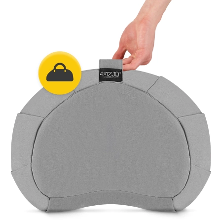 ZAFU félhold alakú meditációs párna, szürke