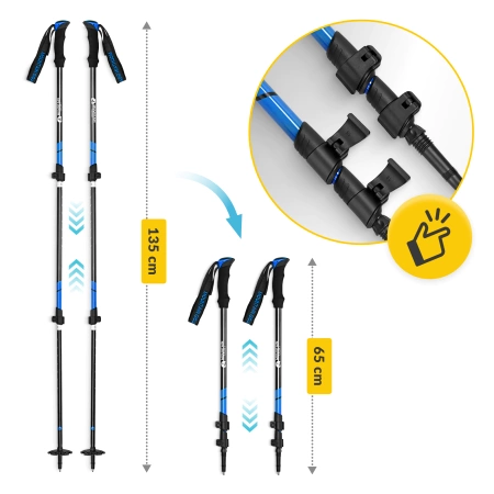 Mountain Goat PEAK+ nordic walking túrabot, kék