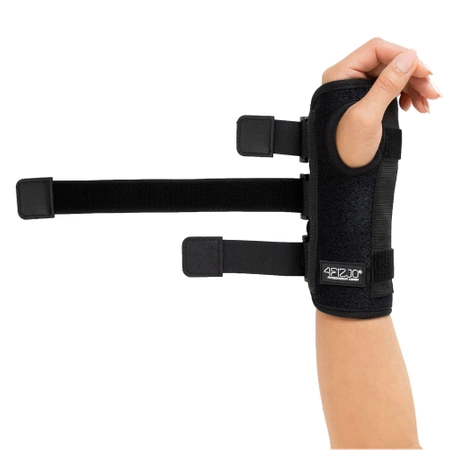 Merev sínnel ellátott csuklórögzítő bal kézre