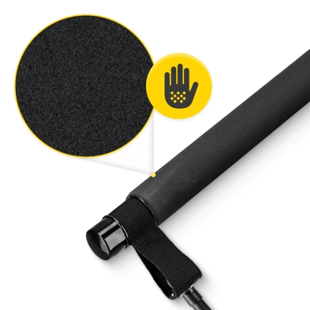 Expanderrel ellátott pilates edzőrúd, fekete