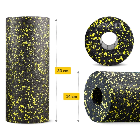 EPP habszivacs masszázshenger, 33 cm, sárga