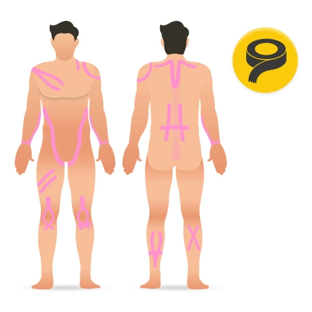 Kineziológiai tapasz Kinesio Tape, 5 m x 5 cm