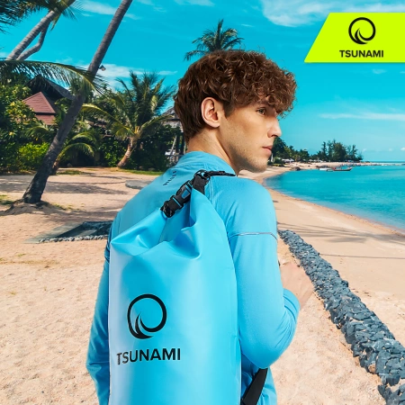 TSUNAMI vízálló zsák, 20 l, kék