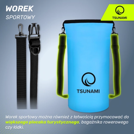 TSUNAMI vízálló zsák, 30 l, kék