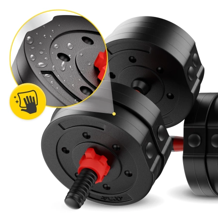 Állítható bitumenes kézisúlyzók, 2 x 10 kg