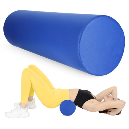 Rehabilitációs formázott masszázshenger, 100 x 30 cm, kék