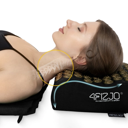 ERGO párnával ellátott akupresszúrás matrac, XL, fekete