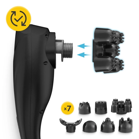 Kézi vibrációs masszírozó, fekete