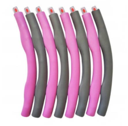 Szétszerelhető masszírozó hullahopp karika, 1 kg, rózsaszín