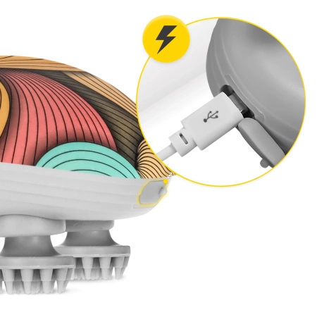 Vízálló, többszínű elektromos fejmasszírozó
