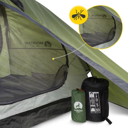 Mountain Goat PRIME DUO túrasátor, zöld