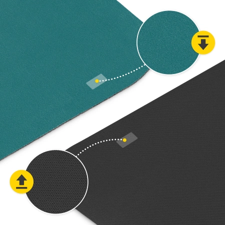 Velúros jóga- és tornaszőnyeg, 1,5 mm, zöld