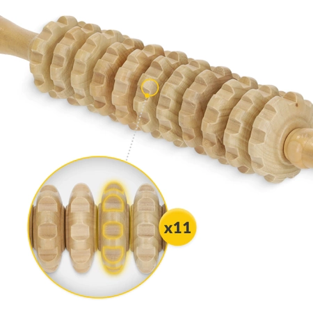 Nagy fa testmasszírozó henger