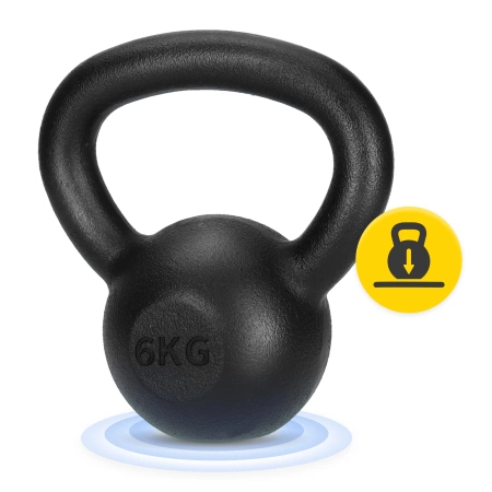 Öntöttvas kettlebell, 6 kg