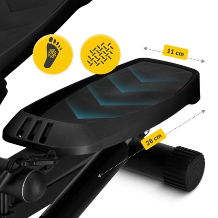 Expanderrel ellátott stepper, fekete