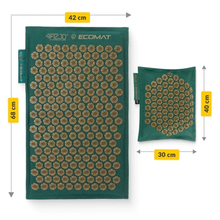 ECO akupresszúrás matrac hajdina- és töltettel, zöld