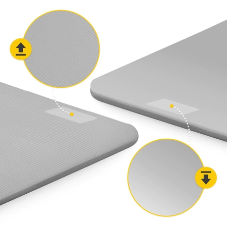 NBR torna- és jógaszőnyeg, 180 × 60 × 1 cm, szürke