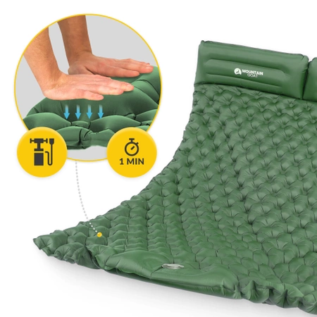 Mountain Goat kétszemélyes önfelfújódó túramatrac, khaki